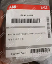 Load image into Gallery viewer, ABB Electronic Time Delay Relay YU220/250V E1/E6 - Model 1SDA038320R1