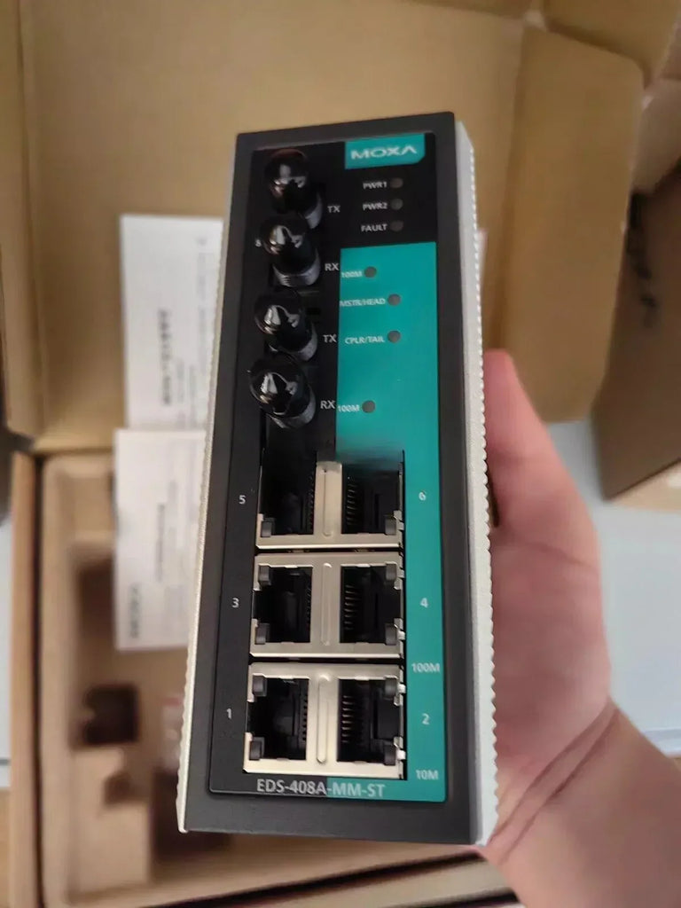 MOXA EDS-408A-MM-ST Industrial Ethernet Switch 8-Port Managed - ZYYKZ Test Equipment