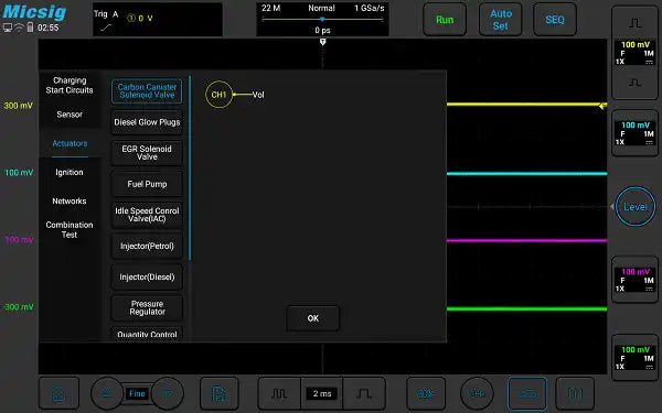 Micsig ATO Series Automotive Oscilloscope - 100MHz to 300MHz, 2/4 Channels