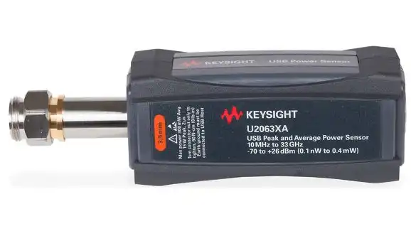 U2063XA USB Wide Dynamic Range Average & Peak Power Sensor - 10 MHz to 33 GHz