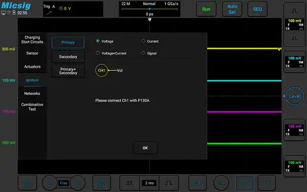 Micsig ATO Series Automotive Oscilloscope - 100MHz to 300MHz, 2/4 Channels