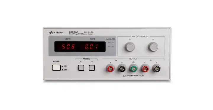 Keysight E3620A 50W Dual Output Power Supply - Two 25V, 1A Outputs