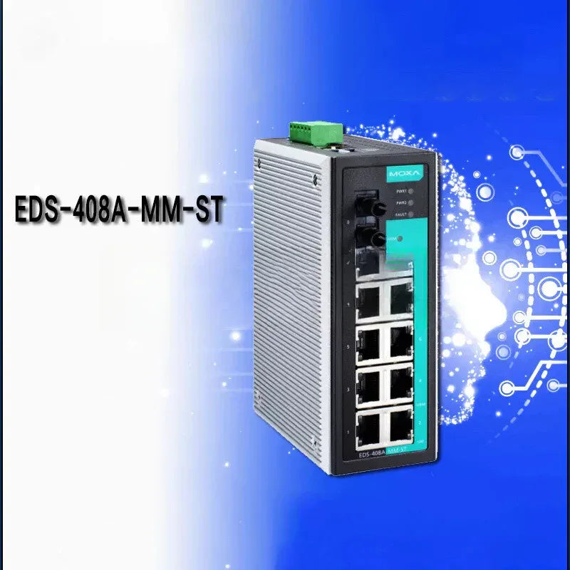 MOXA EDS-408A-MM-ST Industrial Ethernet Switch 8-Port Managed - ZYYKZ Test Equipment