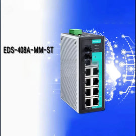 MOXA EDS-408A-MM-ST Industrial Ethernet Switch 8-Port Managed - ZYYKZ Test Equipment