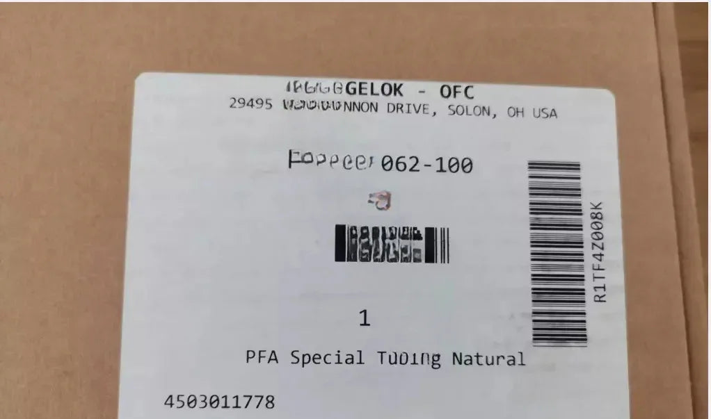 Swagelok PFA-T8-062-100 Tubing 6 mm OD, 2.0 mm Wall Thickness - ZYYKZ Test Equipment