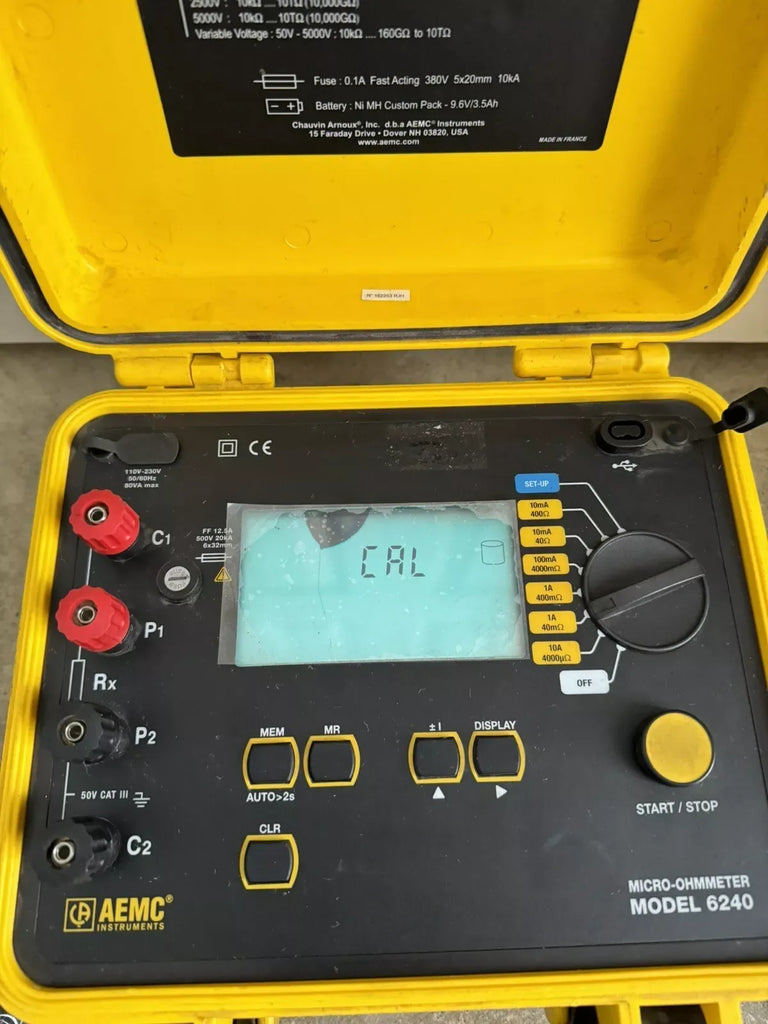 AEMC Instruments Model 6240 Micro-Ohmmeter 110-230V 50/60Hz 80VA - ZYYKZ Test Equipment