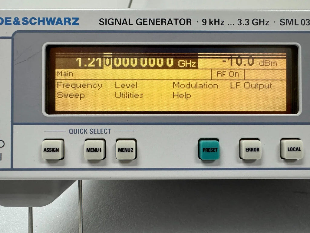 Rohde & Schwarz SML03 RF Signal Generator 9 kHz to 3 GHz - ZYYKZ Test Equipment