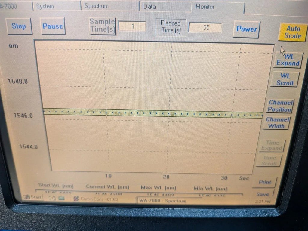 Burleigh WA-7000 Multiline Wavemeter for Precise Wavelength Measurement - ZYYKZ Test Equipment