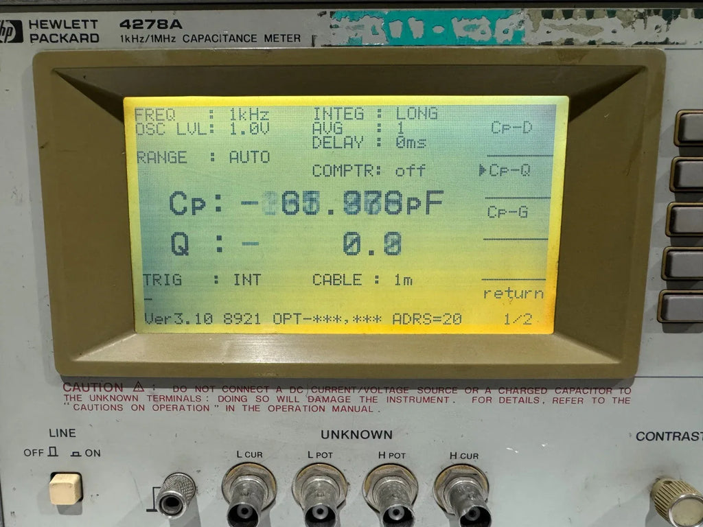 HP 4278A Precision Capacitance Meter 1 kHz to 1 MHz - ZYYKZ Test Equipment