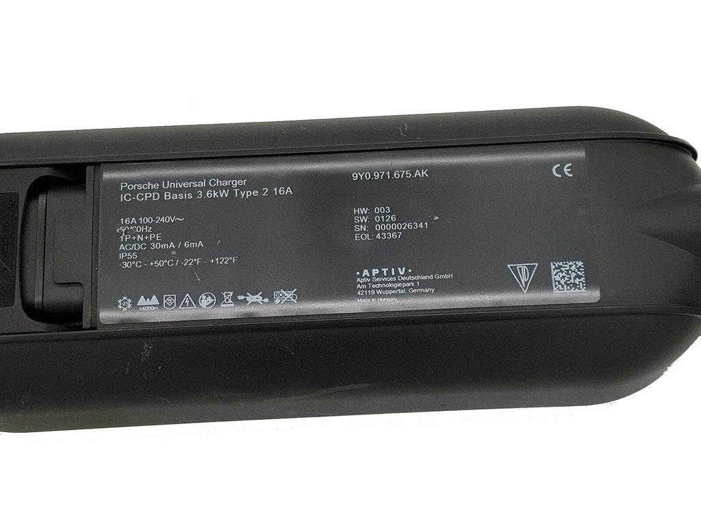 Delphi IC-CPD Basis Universal EV Charger 3.6kW Type 2 16A by Porsche - ZYYKZ Test Equipment