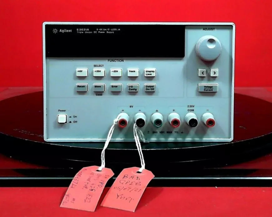 Agilent E3631A Triple Output DC Power Supply 0-6V/5A, 0-25V/1A - ZYYKZ Test Equipment