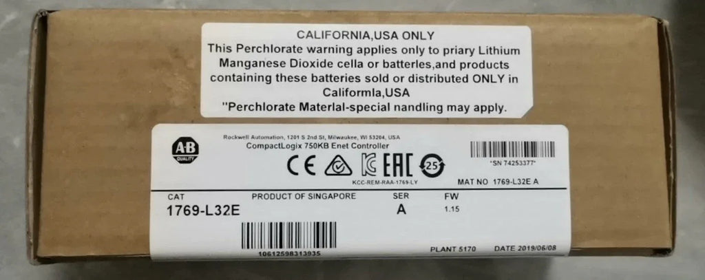 Allen-Bradley 1769-L32E CompactLogix Programmable Automation Controller - ZYYKZ Test Equipment