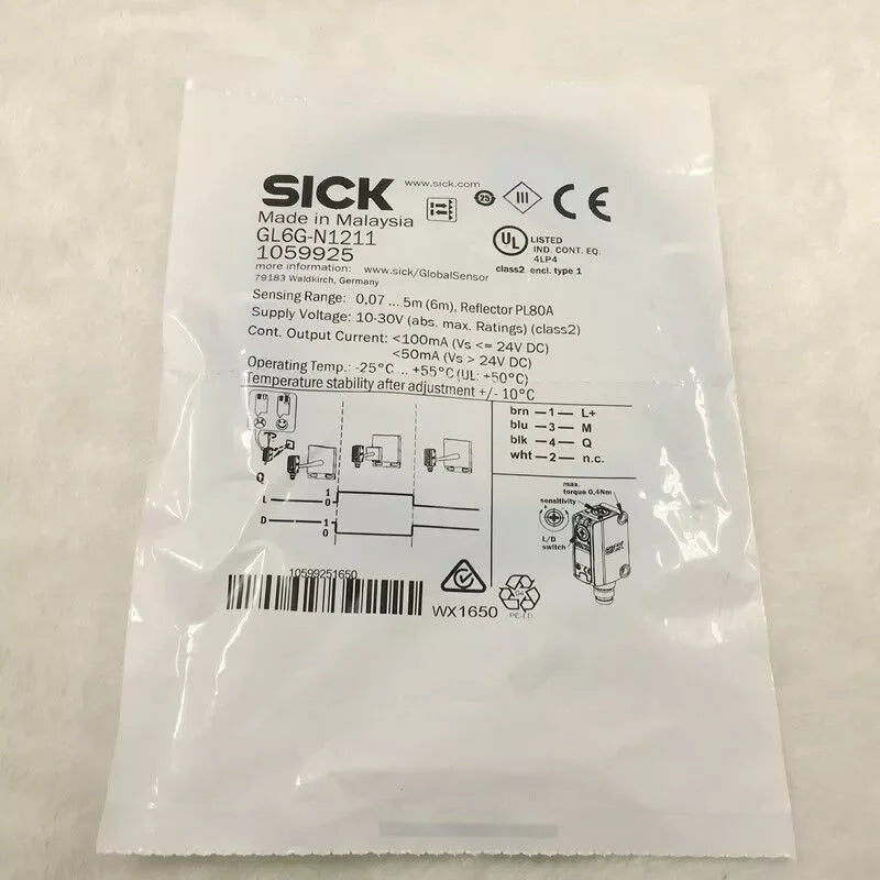 SICK GL6G-N1211 Photoelectric Switch Sensor - Model 1059925 - ZYYKZ Test Equipment