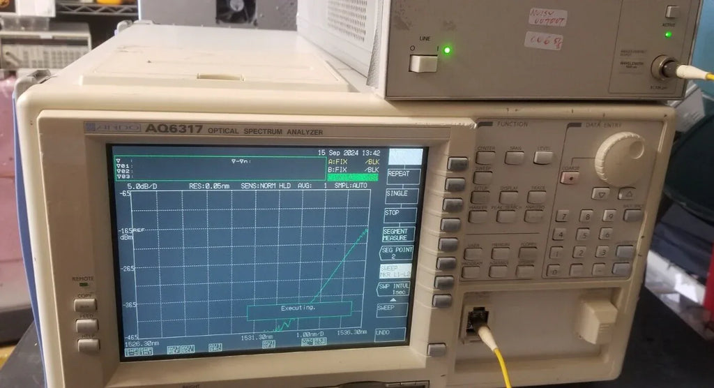 Ando AQ6317 Optical Spectrum Analyzer with 600 nm to 1700 nm Wavelength Range - ZYYKZ Test Equipment