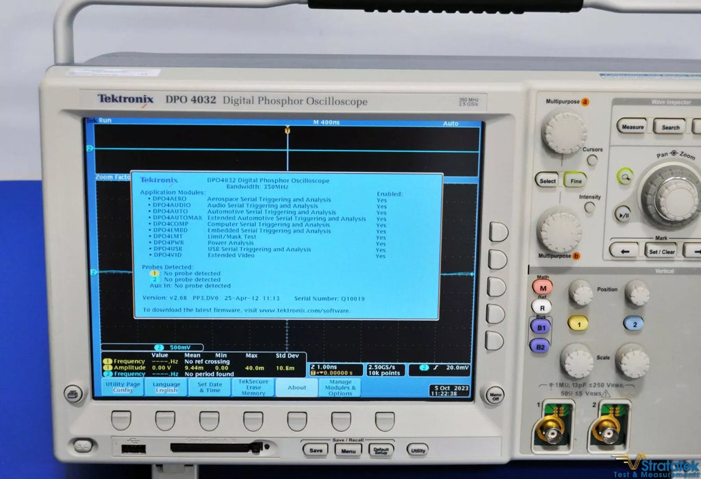 Tektronix DPO4032 350MHz Digital Phosphor Oscilloscope - 2.5GS/s Calibrated