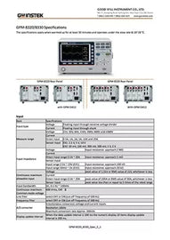 GW Instek GPM-8320 2-Channel 3-Phase Power Meter - 1000V, 20A, GPIB