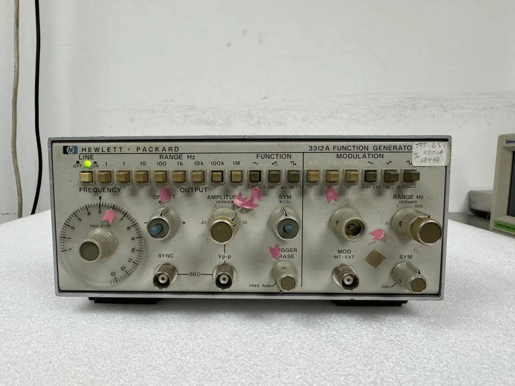HP 3312A Function Generator - 15 MHz, Dual Channel Signal Generator - ZYYKZ Test Equipment