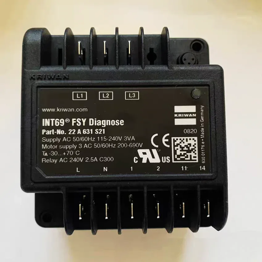 KRIWAN ININT69 FSY 22A 631 S21 Compressor Protection Module - ZYYKZ Test Equipment