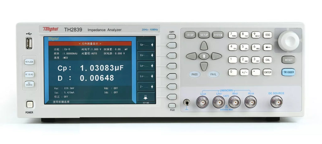 Tonghui TH2839A High-Speed Impedance Analyzer (20Hz-5MHz) with Auto Balance