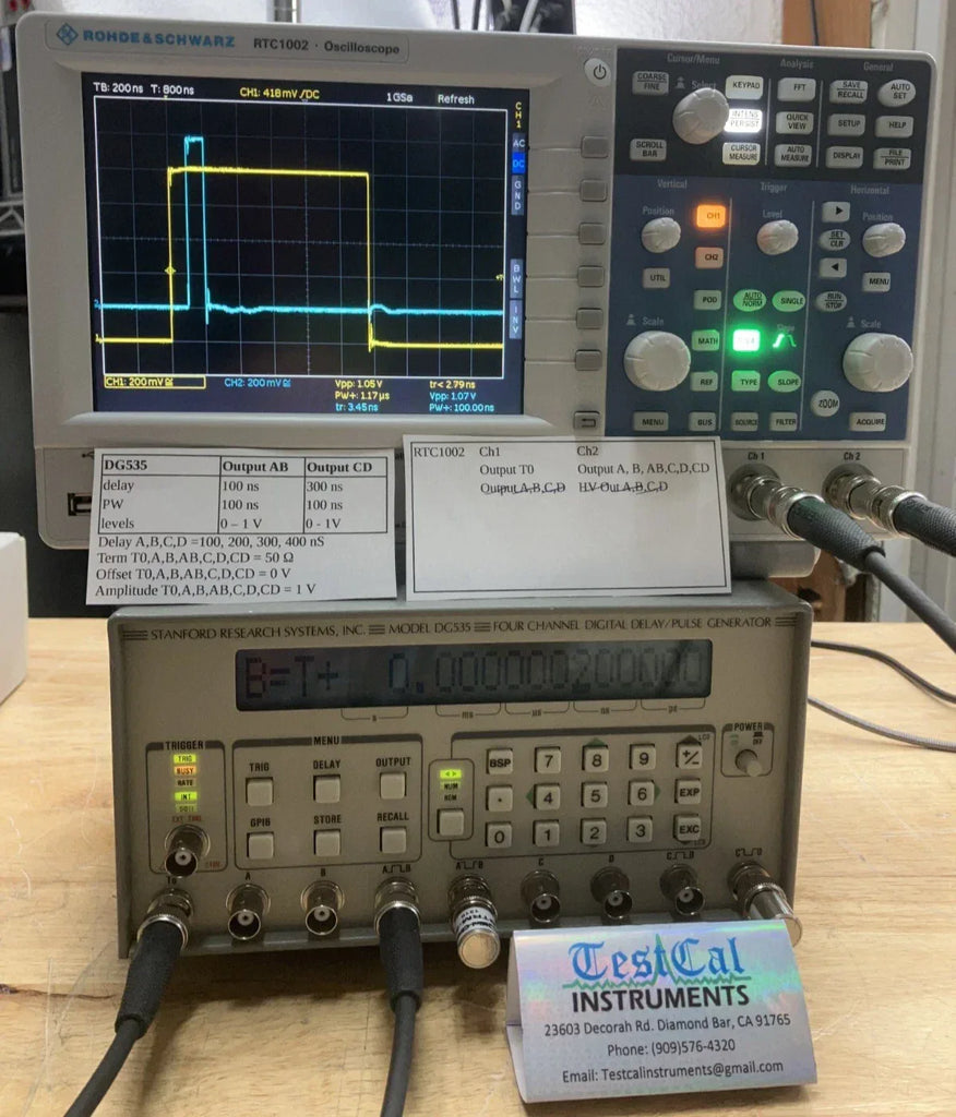 Stanford Research DG535 High-Precision Digital Delay and Pulse Generator with Calibration Data - ZYYKZ Test Equipment