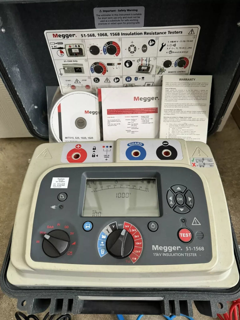 MEGGEE S1-1568 15kV High Voltage Insulation Resistance Tester with Test Leads - ZYYKZ Test Equipment