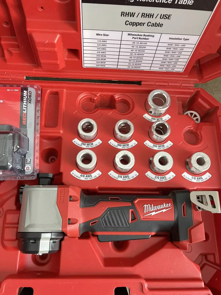 Milwaukee M18 Cordless Cable Stripper Kit 2935X-21 for Copper & Aluminum with 6.0Ah Battery - ZYYKZ Test Equipment