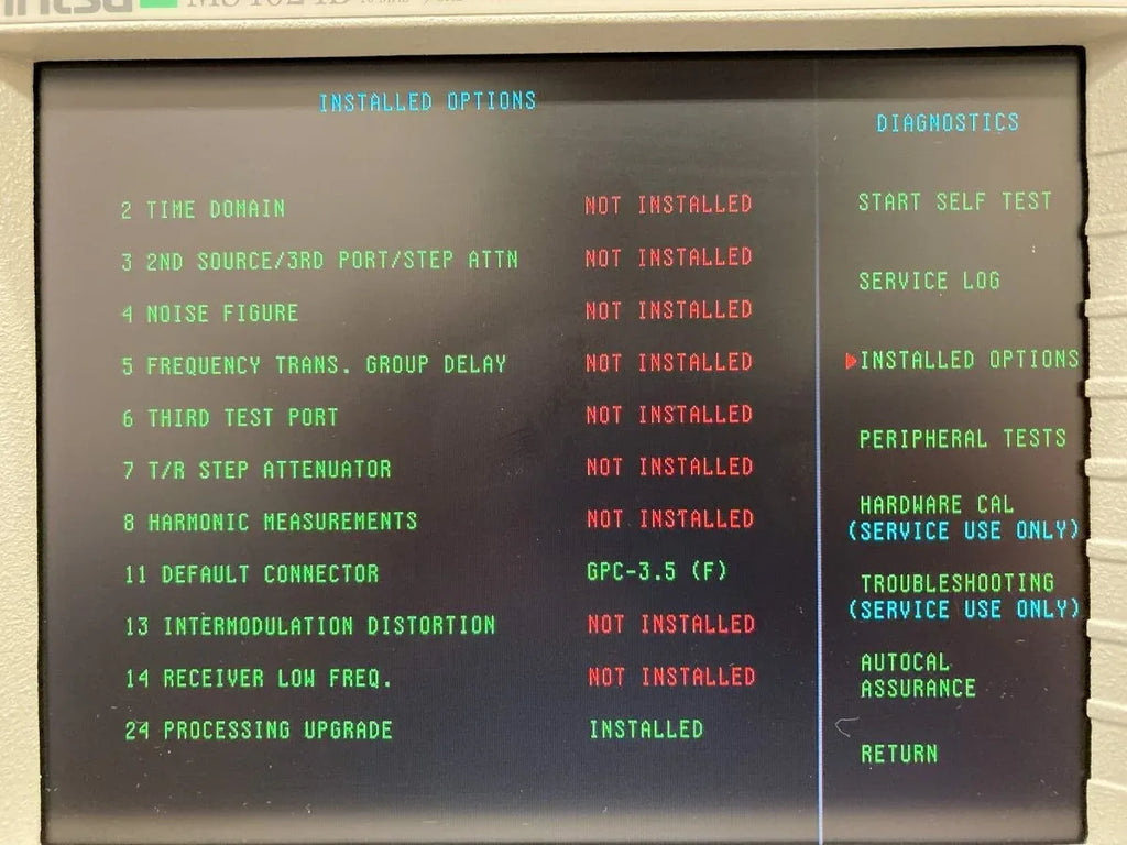 Anritsu MS4624B Vector Network Analyzer 300 kHz to 4 GHz - ZYYKZ Test Equipment
