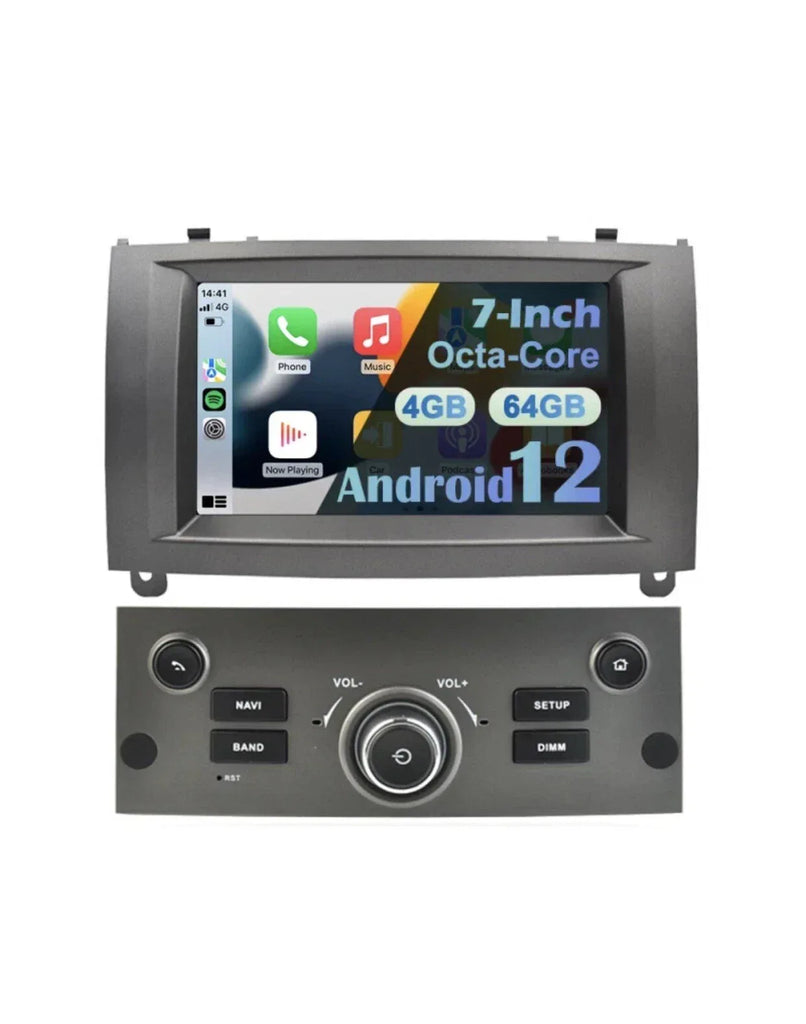 Peugeot 407 (2004-2011) Android 12 Car Stereo Radio with 8-Core CPU, CarPlay, GPS, 4G LTE & 64GB Storage - ZYYKZ Test Equipment