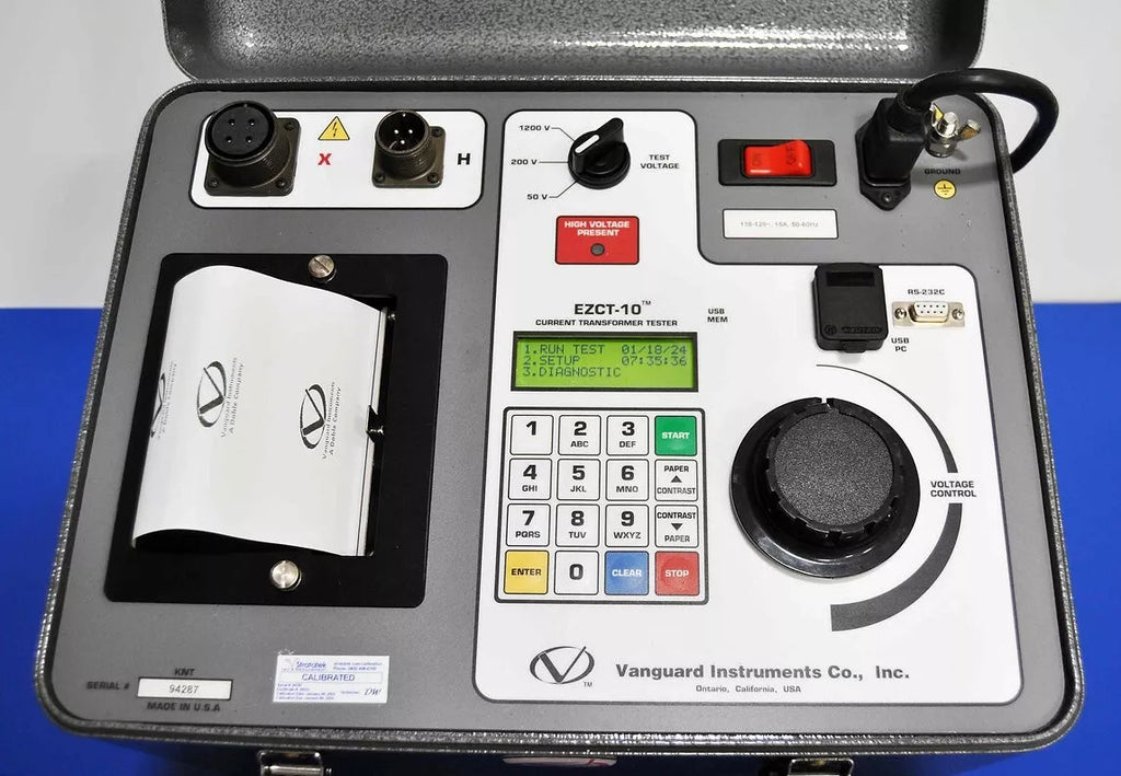 Vanguard EZCT-10 NIST Calibrated Current Transformer Tester - 10A