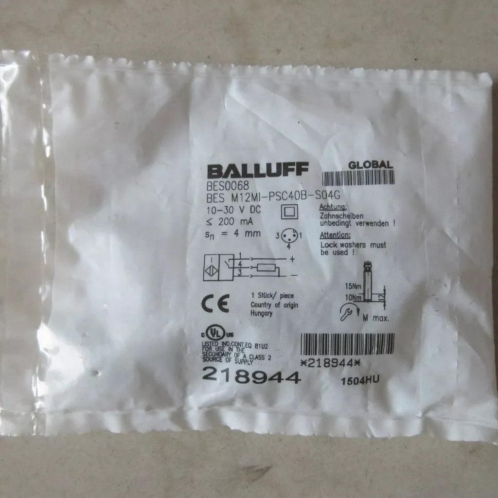 Balluff BES M12MI-PSC40B-S04G Inductive Proximity Sensor, M12, 40mm Range - ZYYKZ Test Equipment