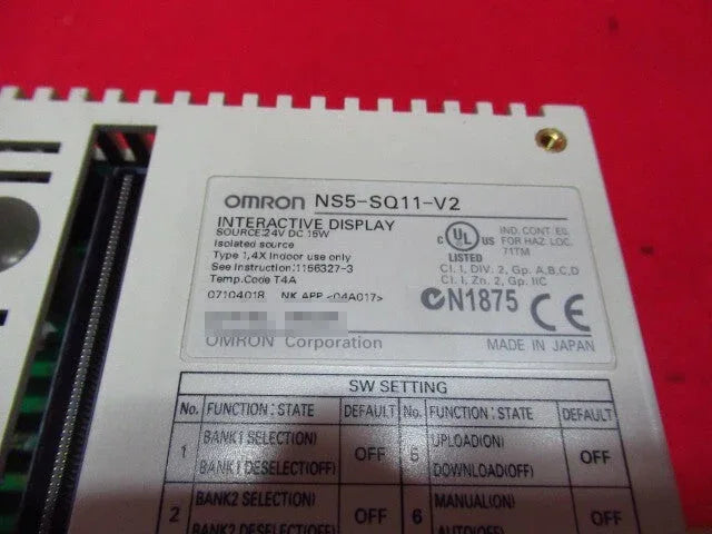 Omron NS5-SQ11-V2 Programmable Human Machine Interface (HMI) Terminal - ZYYKZ Test Equipment