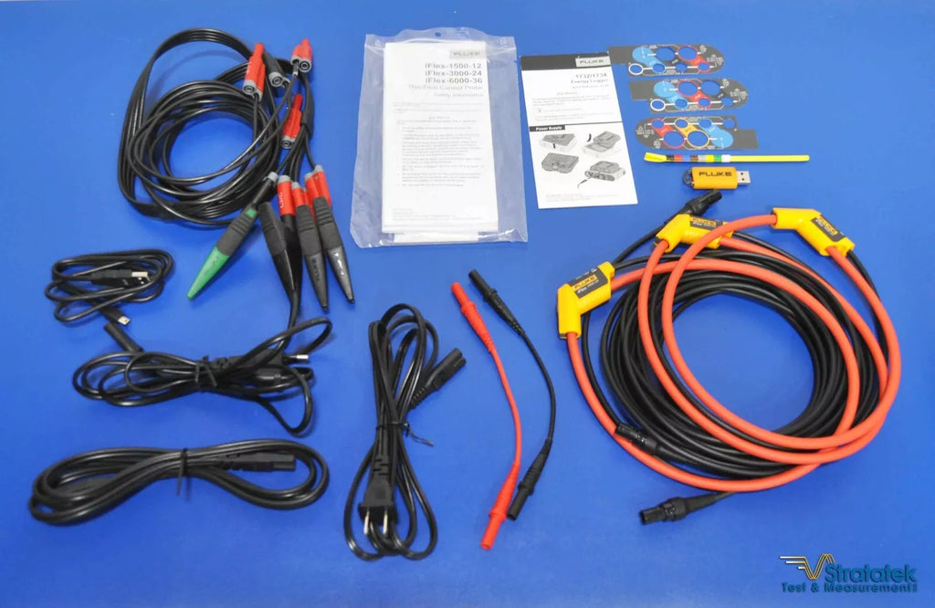 Fluke 1732 3-Phase Energy Logger with 3000A CTs - NIST Calibrated Power Quality Analyzer