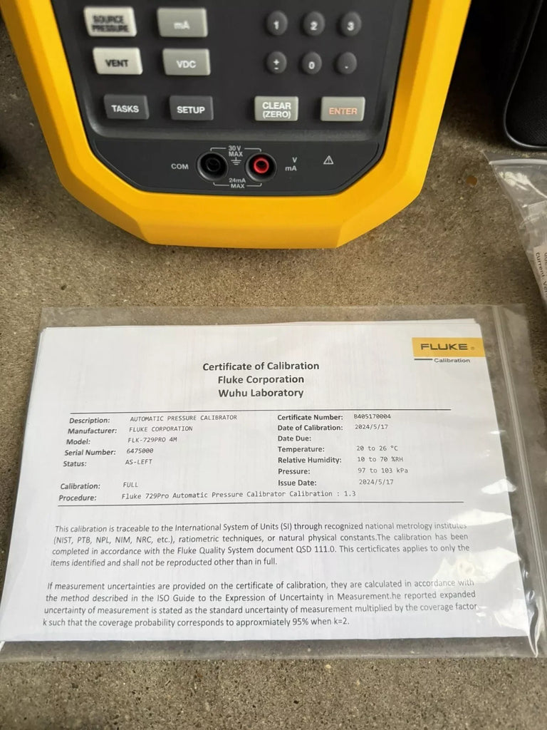 Fluke 729PRO 4M Automatic Pressure Calibrator with 4 Million Count Display - New Sealed, Calibrated 2024 - ZYYKZ Test Equipment