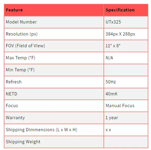 UNI-T UTx325 Long-Distance Thermal Monocular