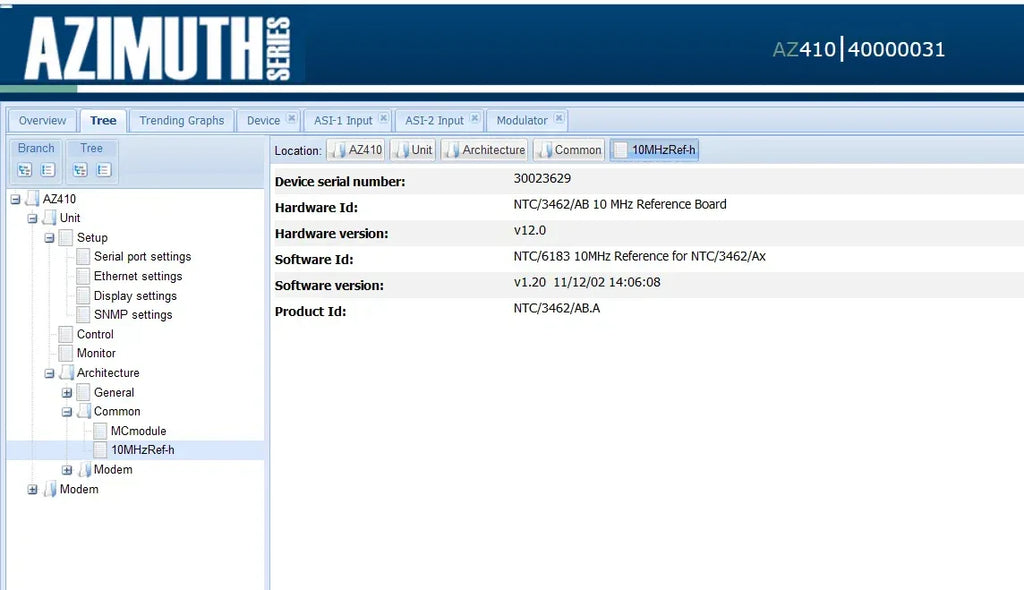 Newtec AZ410 DVB-S2 Satellite Modem NTC/2215.NU.CBBBAA.M056 - ZYYKZ Test Equipment