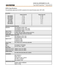 GW Instek GPR-0830HD DC Linear Power Supply - 240W, 8V, 30A