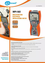 Load image into Gallery viewer, Sonel MPI-502 Multifunction Electrical Installation Meter with Auto RCD