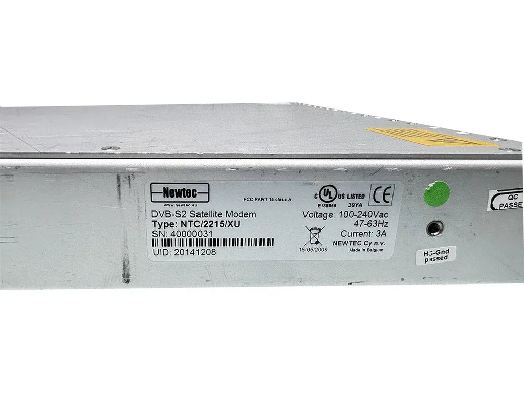 Newtec AZ410 DVB-S2 Satellite Modem NTC/2215.NU.CBBBAA.M056 - ZYYKZ Test Equipment