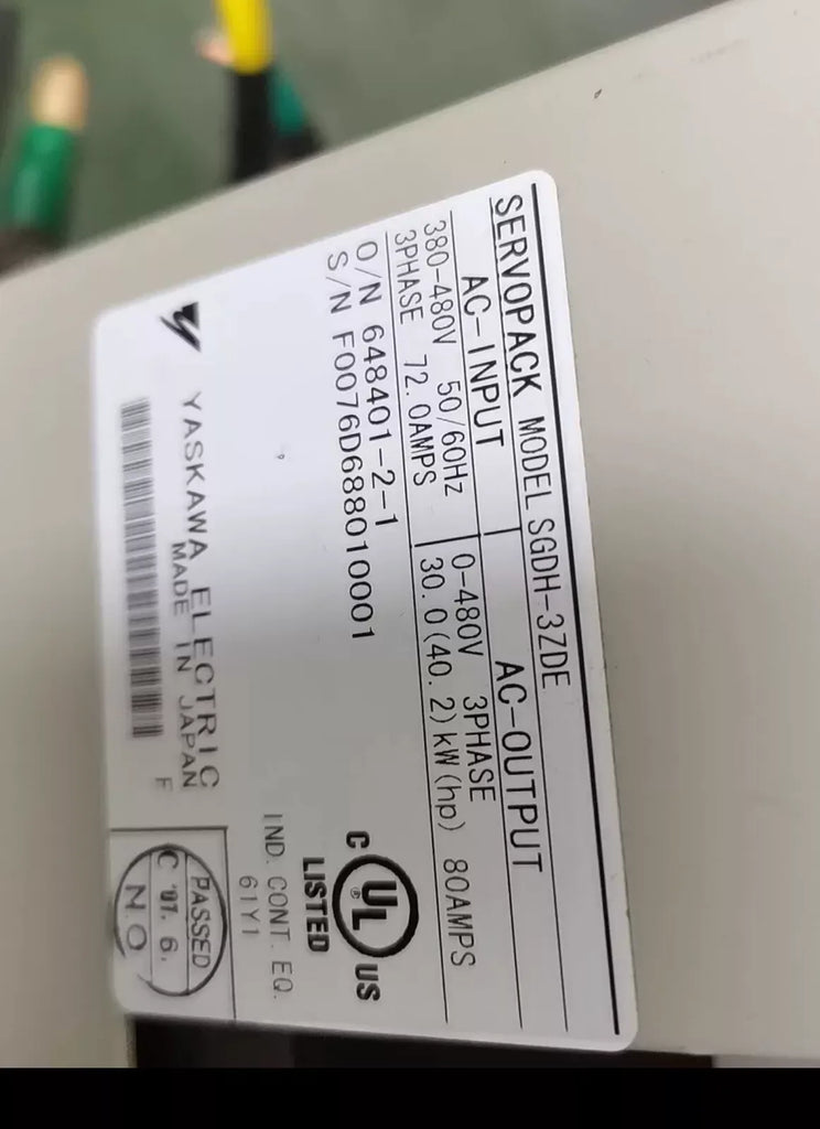 Yaskawa SGDH-3ZDE High-Performance Servo Drive with Precision Motion Control - ZYYKZ Test Equipment
