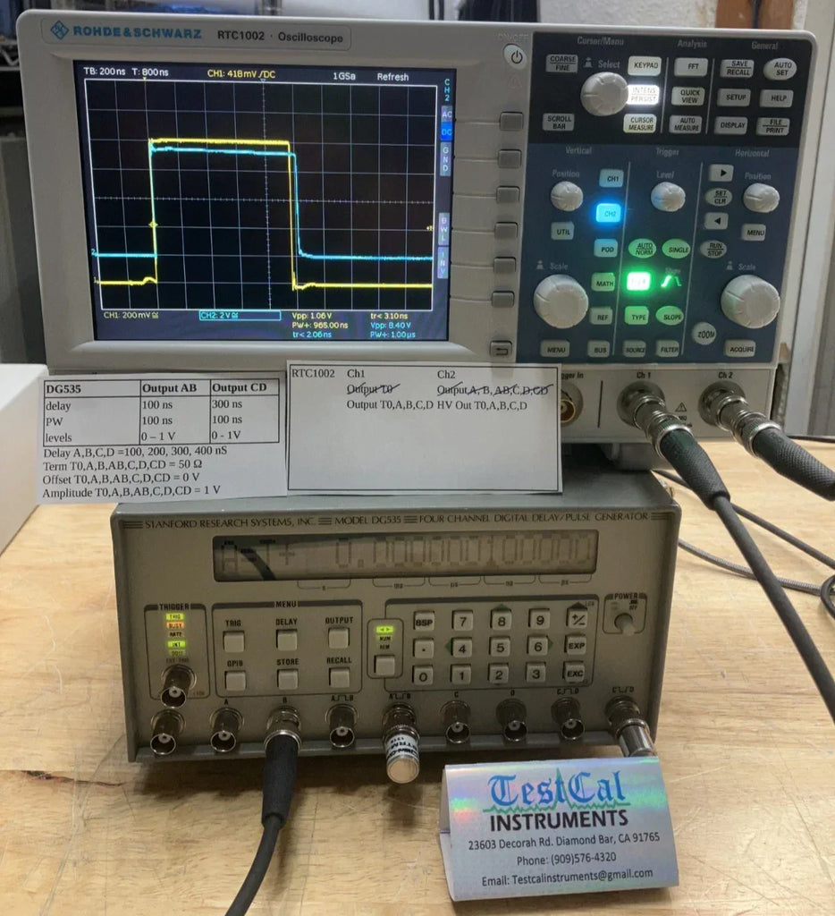 Stanford Research DG535 High-Precision Digital Delay and Pulse Generator with Calibration Data - ZYYKZ Test Equipment