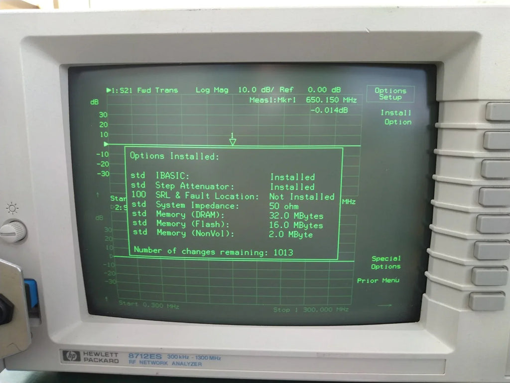 Agilent 8712ES RF Network Analyzer 300 kHz - 1.3 GHz with Ethernet LAN - ZYYKZ Test Equipment