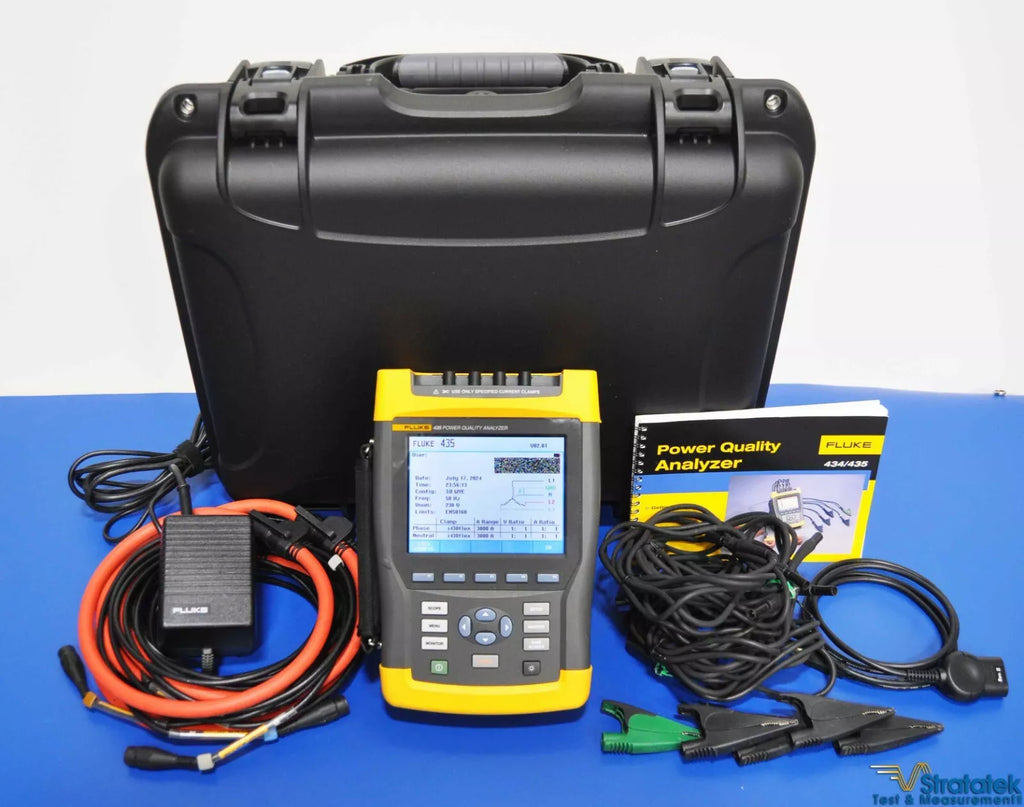 Fluke 435 Power Quality Analyzer with 3000A Flexi Current Probes - NIST Calibrated