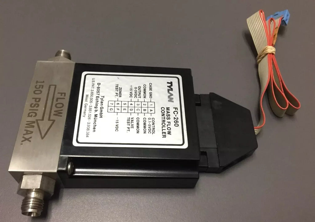 TYLAN FC-260 Mass Flow Controller for Nitrogen Gas, 150 PSIG Max, 5 SLM - ZYYKZ Test Equipment