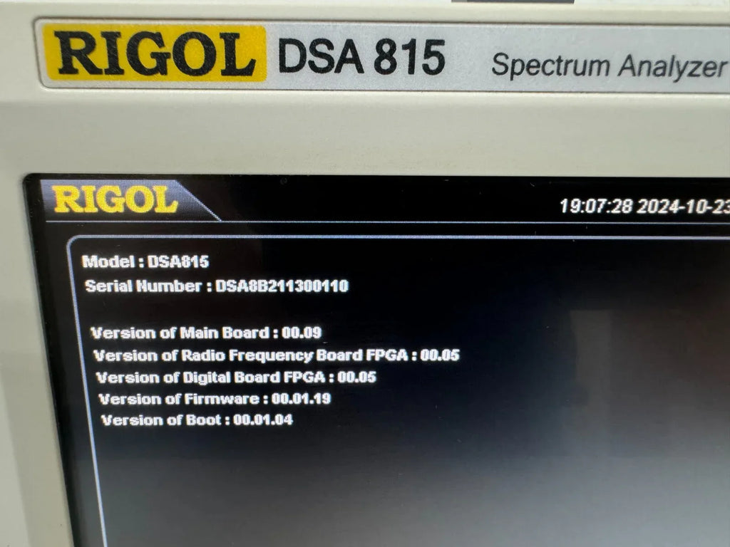 Rigol DSA815 Spectrum Analyzer 9 kHz - 1.5 GHz - ZYYKZ Test Equipment