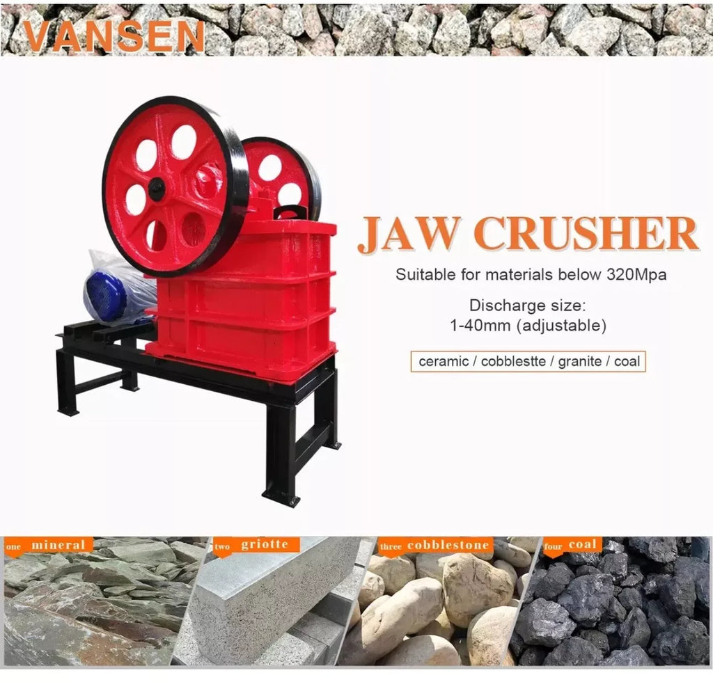Mini Mobile Jaw Crusher Machine with Base Frame for Stone Crushing - ZYYKZ Test Equipment