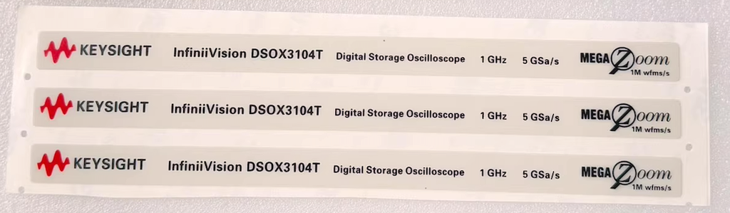 Keysight Label Nameplate for DSOX3014G, MSOX3104G, DSOX3104T, MSOX3104T