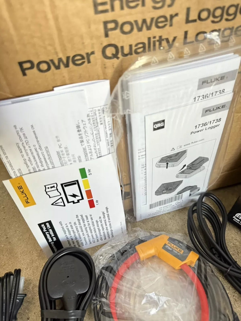 Fluke 1738 3-Phase Power Logger Kit with Accessories, Calibrated 2024 - ZYYKZ Test Equipment
