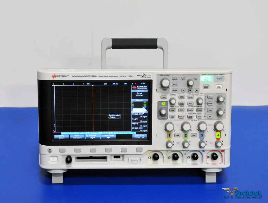 Keysight MSOX2024A Mixed Signal Oscilloscope - 200MHz, 4 Channels, 2GSa/s, NIST Calibrated
