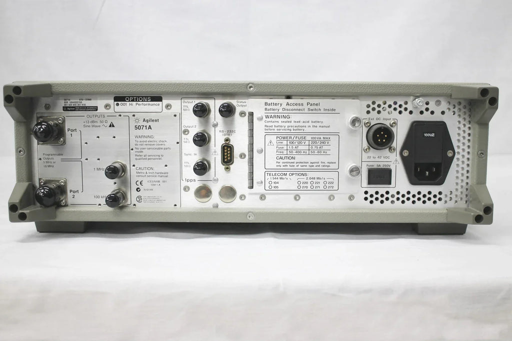Agilent 5071A/001 Primary Frequency Standard - High Precision Time Reference - ZYYKZ Test Equipment