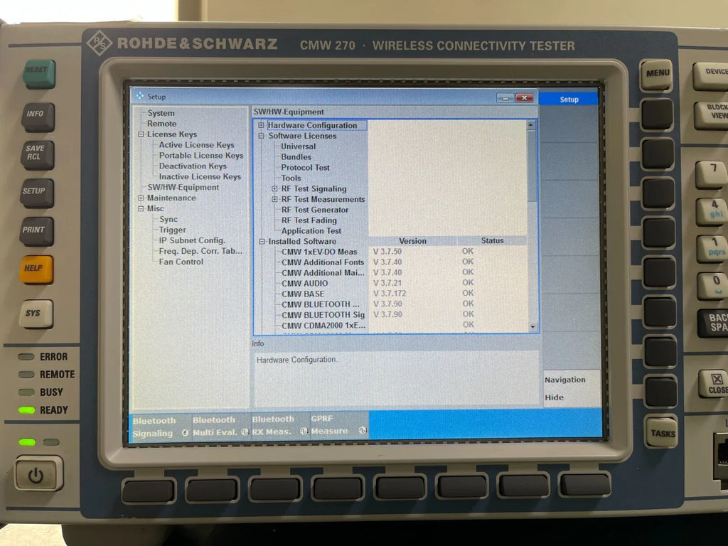 Rohde & Schwarz CMW270 Wireless Connectivity Tester for Bluetooth Testing - ZYYKZ Test Equipment